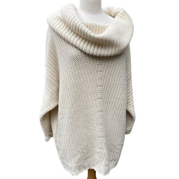Umgee Aspen Oversized Chunky Cowl Neck Sweater Coastal Long Lagenlook Ski-1XL - Picture 1 of 15